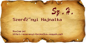 Szerényi Hajnalka névjegykártya