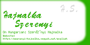 hajnalka szerenyi business card